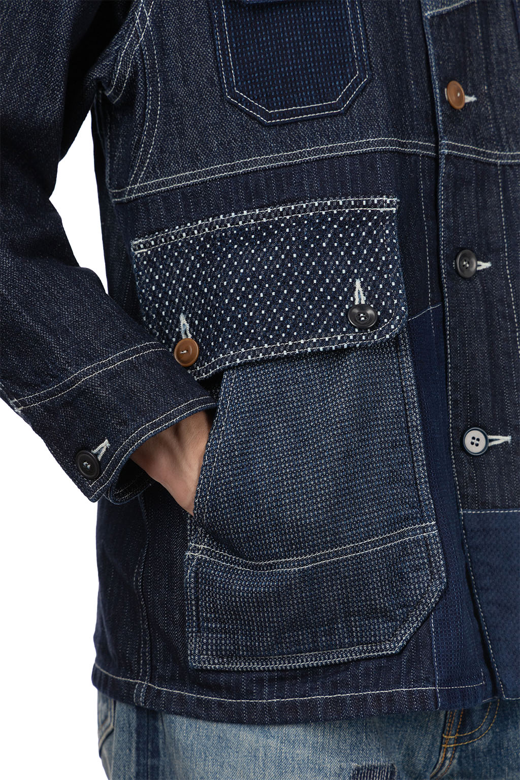 FDMTL - Coverall Jacket Rinse - Indigo