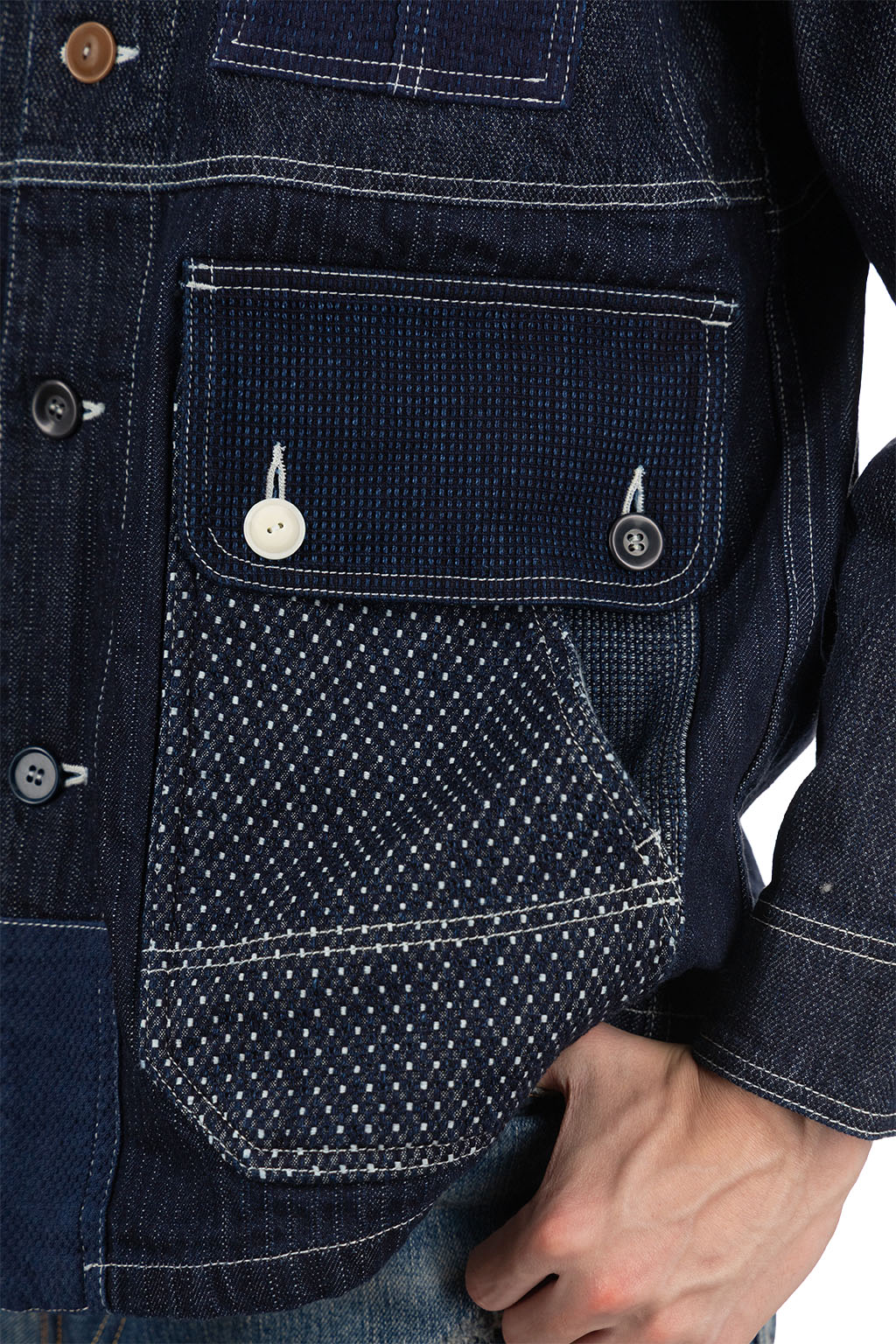 FDMTL - Coverall Jacket Rinse - Indigo