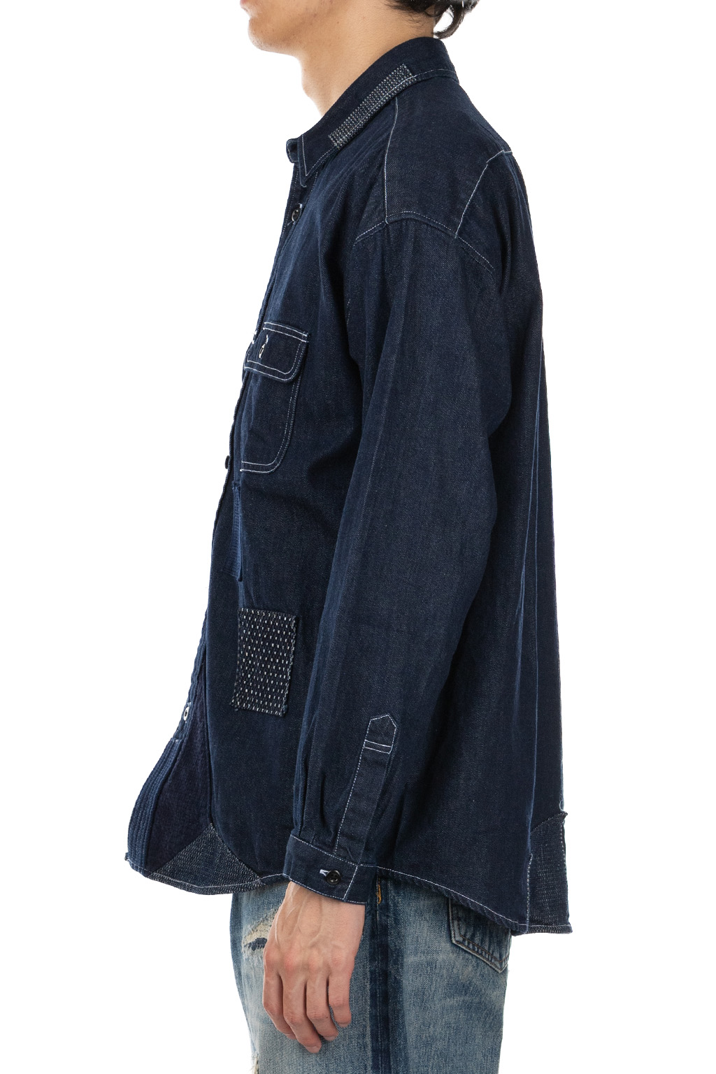 FDMTL - Patch Denim Shirt Rinse - Indigo