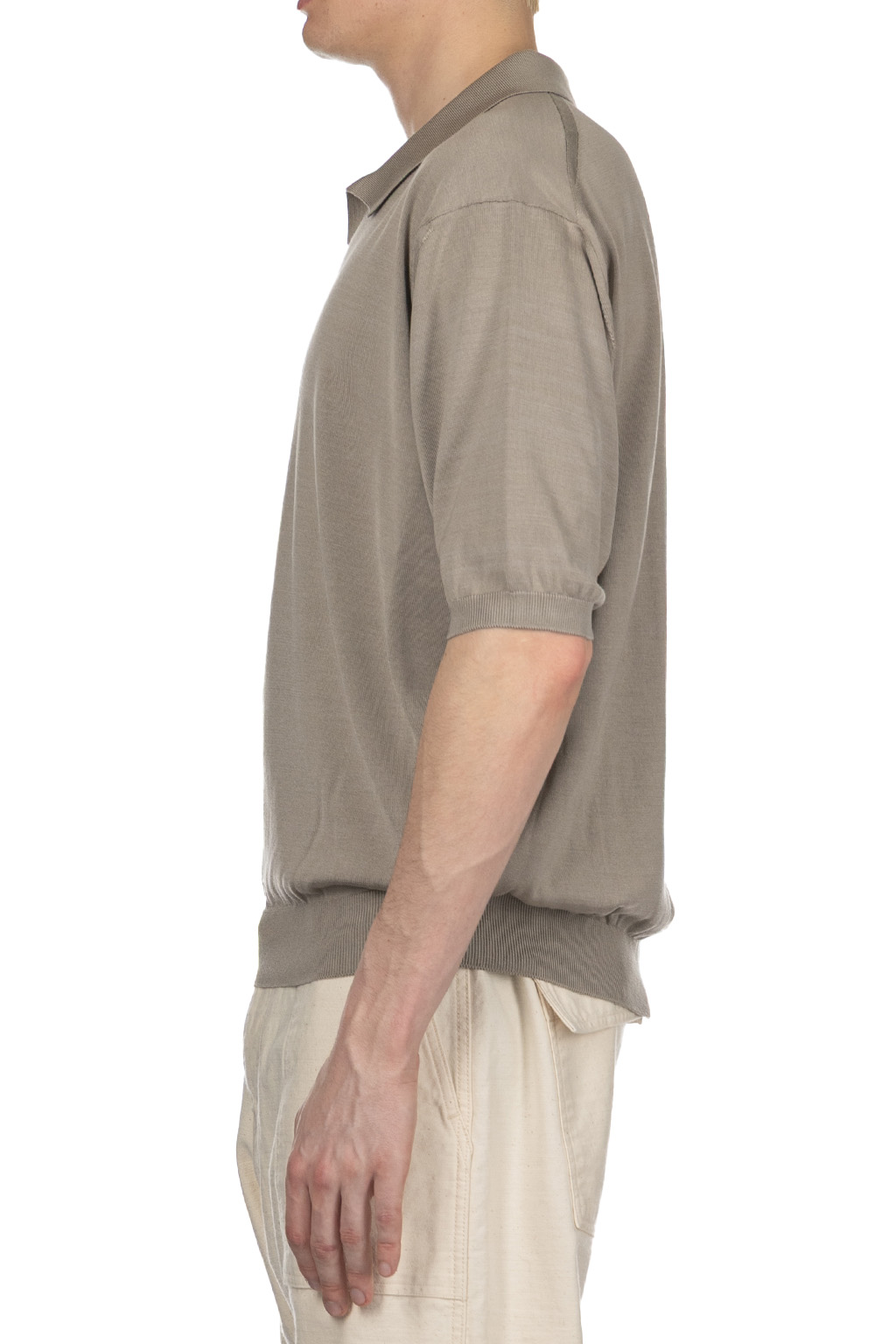 HERILL - Silk Polo Shirt - Beige