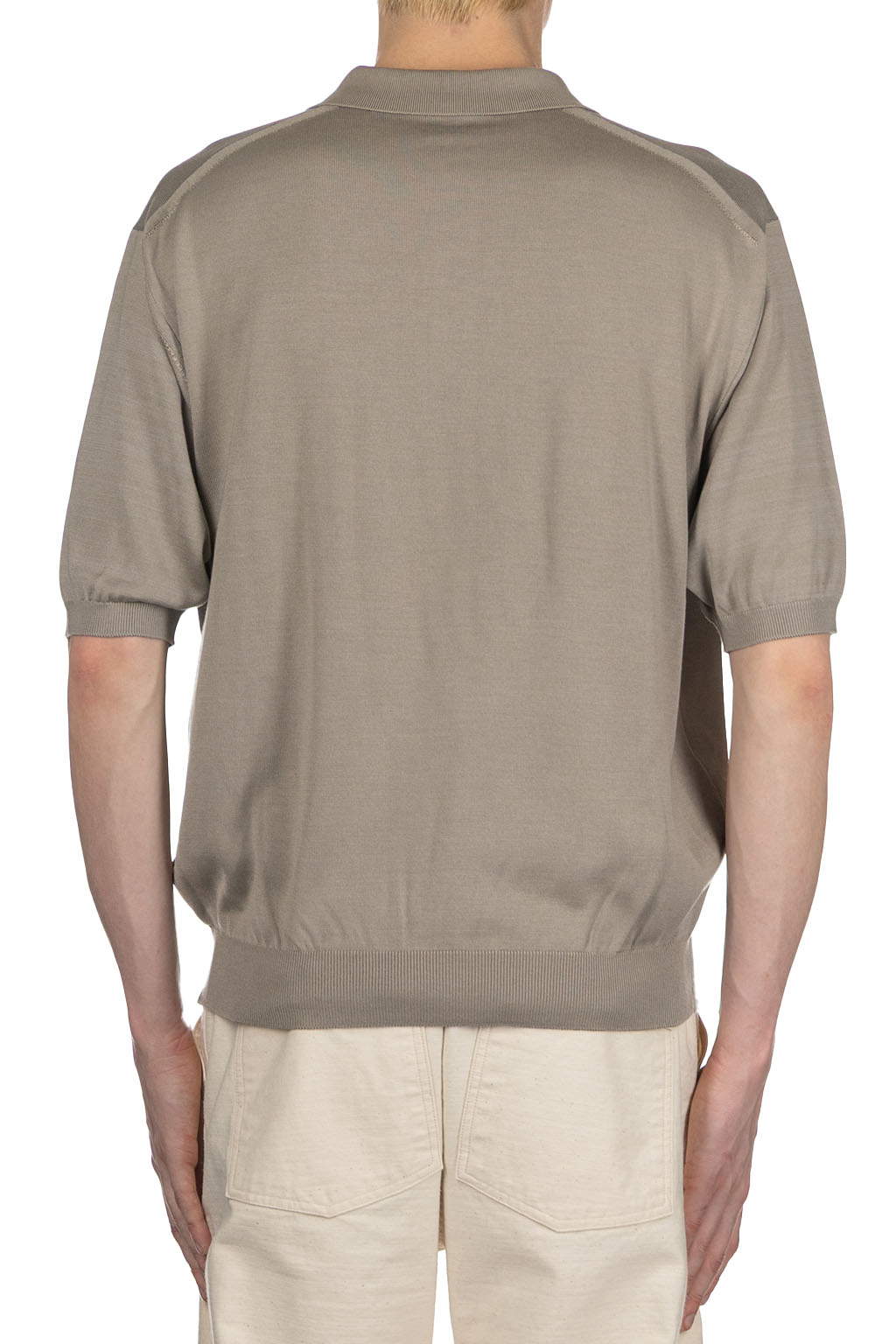HERILL - Silk Polo Shirt - Beige