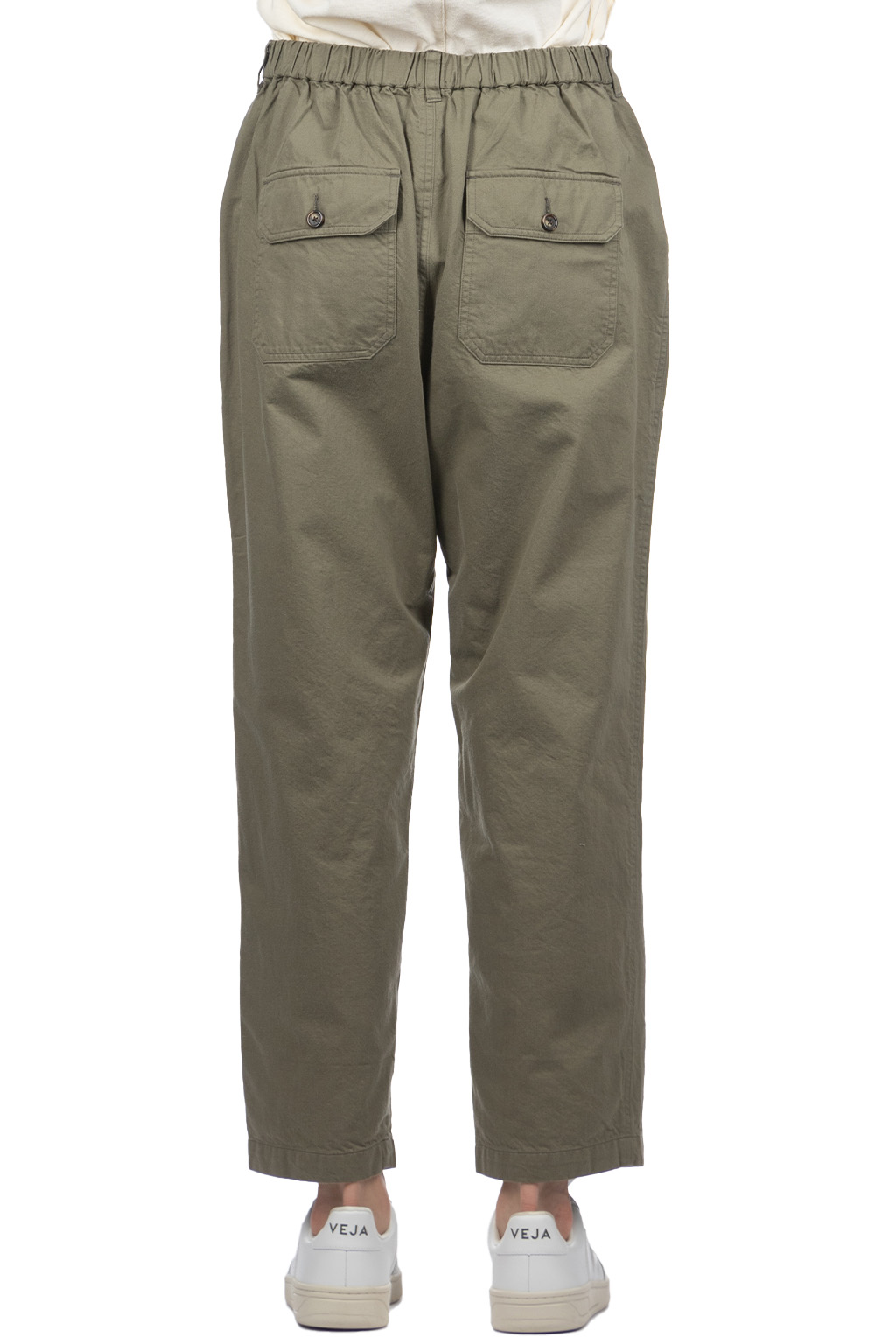ichi - Cotton Tapered Pants - Green