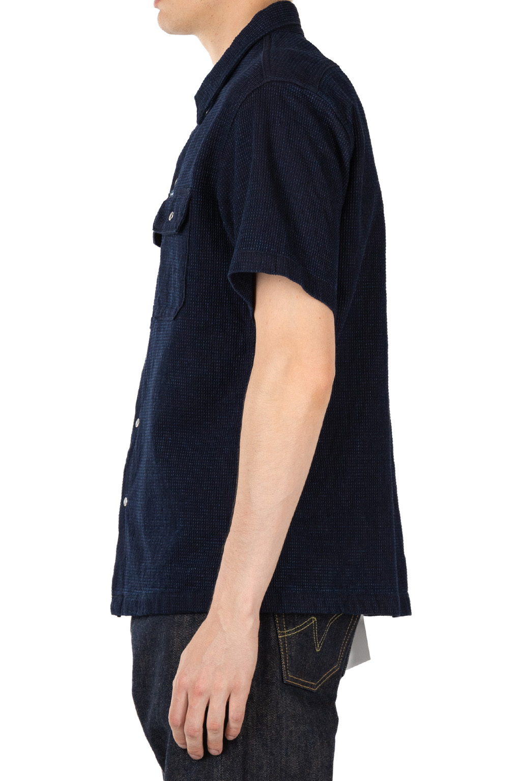 Iron Heart - 10oz Dobby Cloth Short Sleeve Mechanic Shirt - Indigo