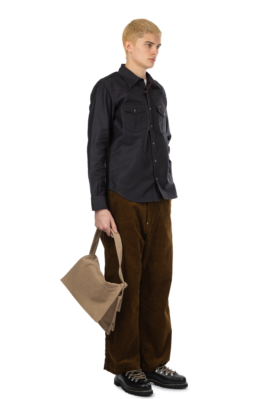 Iron Heart - IHSH-426 12oz Military Moleskin Western Shirt - Black