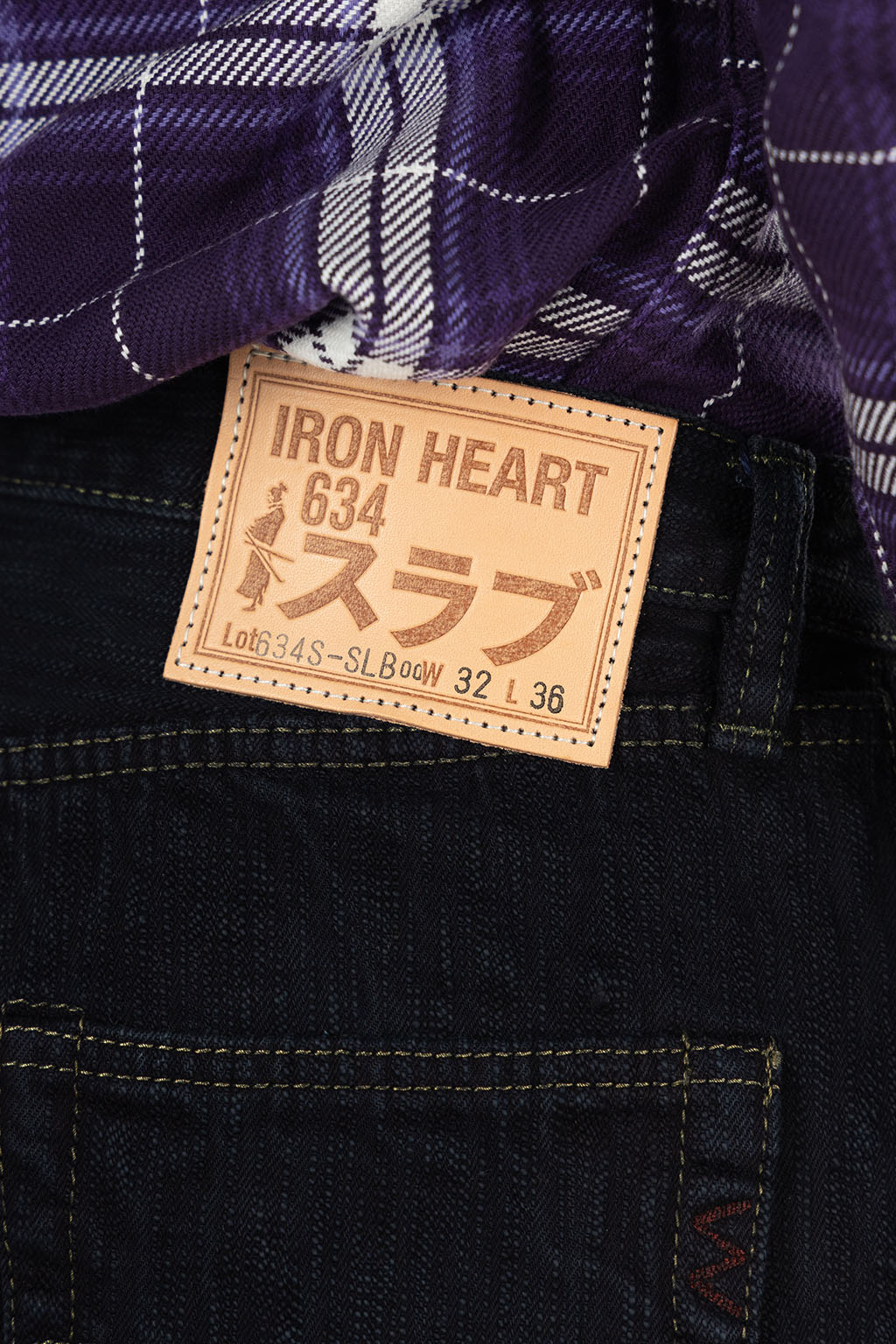 Iron Heart - 16oz Slubby Selvedge Denim Straight Cut - Indigo Overdyed Black