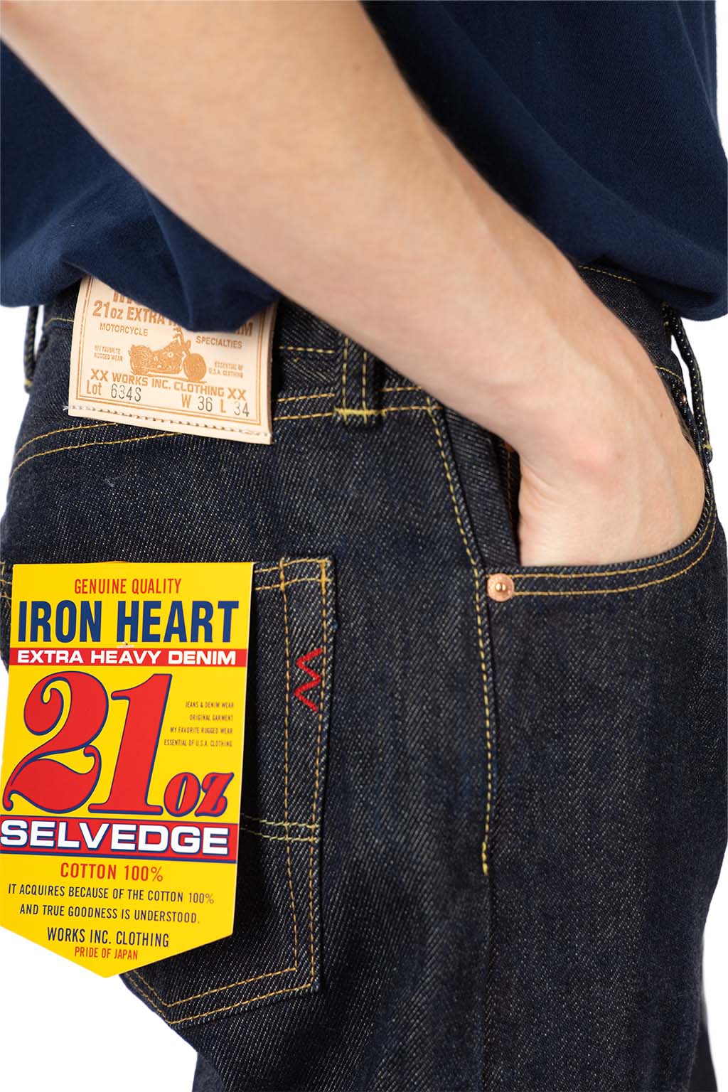 Iron Heart - 21oz Selvedge Denim Straight Cut Jeans - Indigo