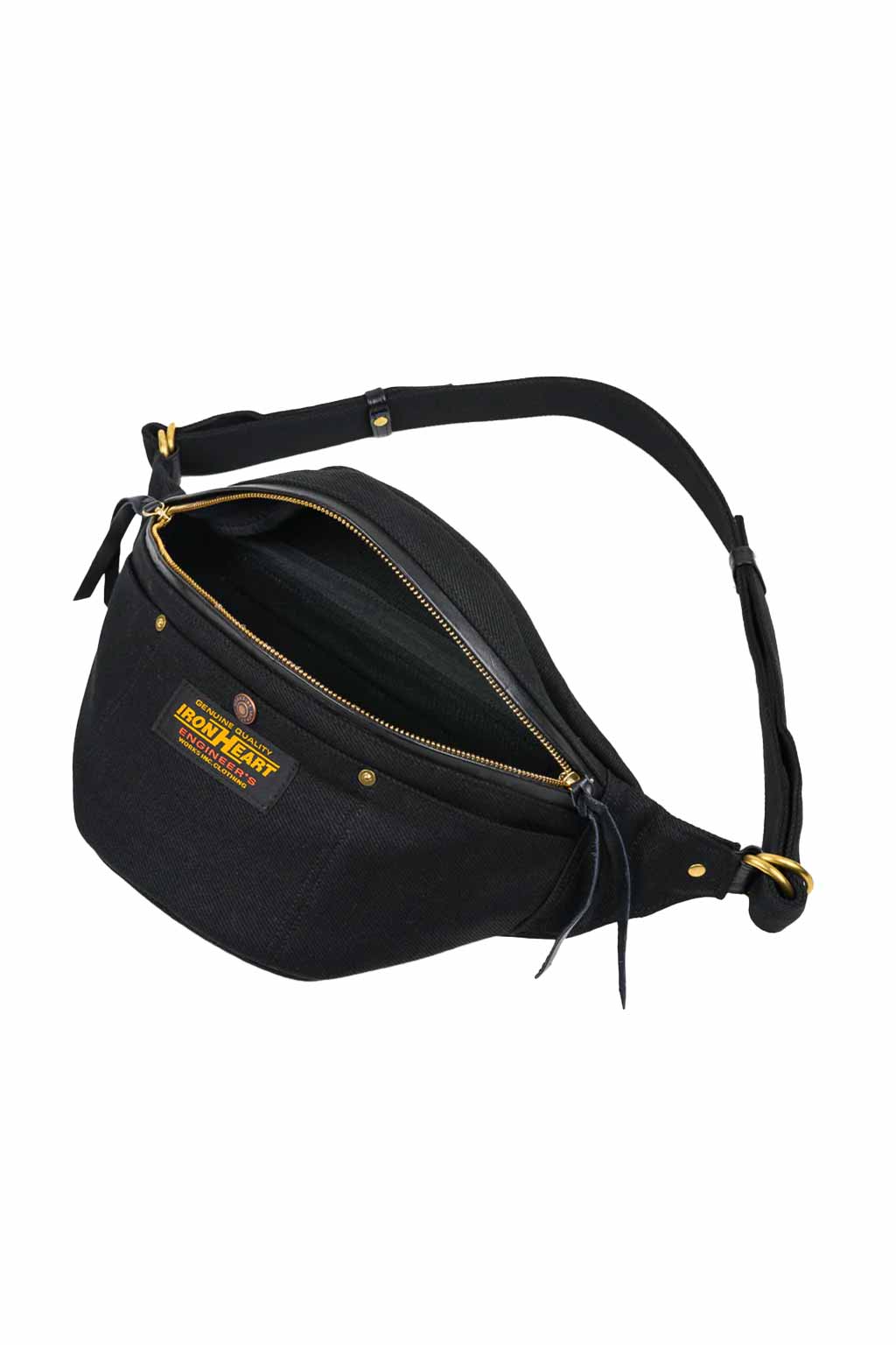 Iron Heart - IHE-37-BLK - 21oz Denim Waist Bag - Superblack Non-Fade