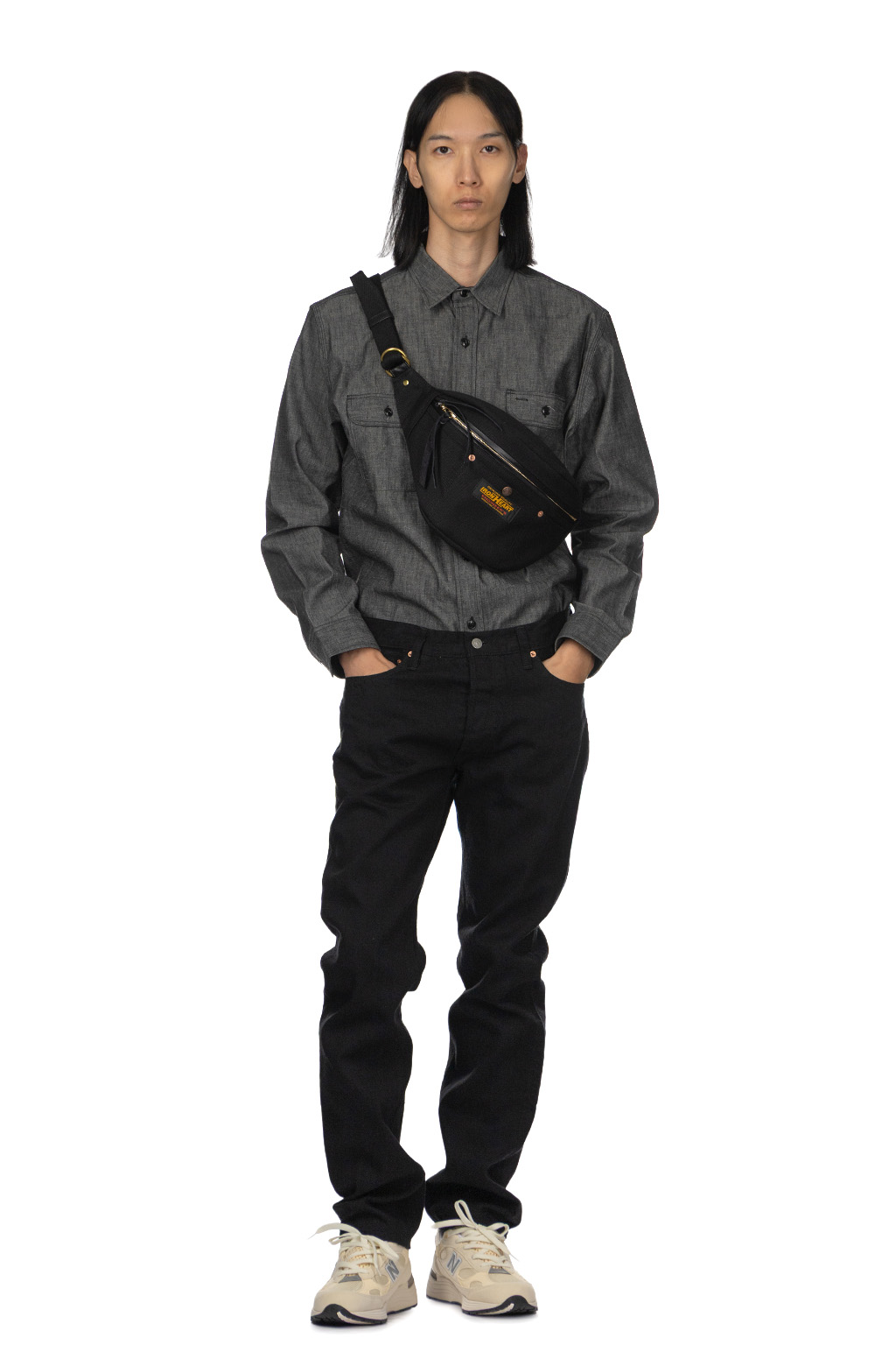 Iron Heart - IHE-37-BLK - 21oz Denim Waist Bag - Superblack Non-Fade