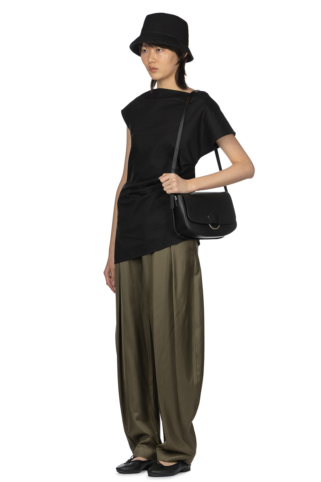 JW Anderson - Asymmetric Draped Top - Black