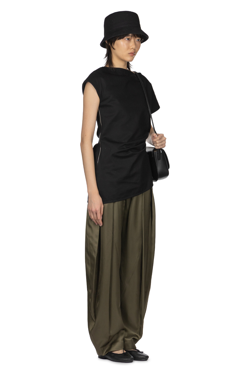 JW Anderson - Asymmetric Draped Top - Black