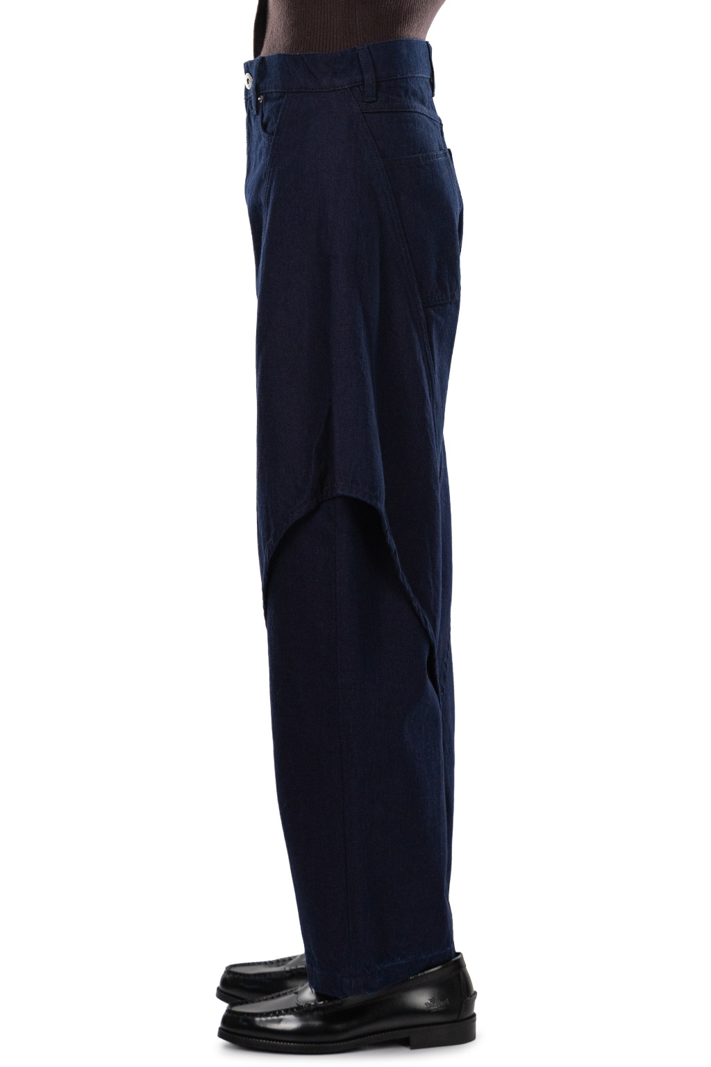 JW Anderson - Cropped Sculptural Jeans - Blue and Red