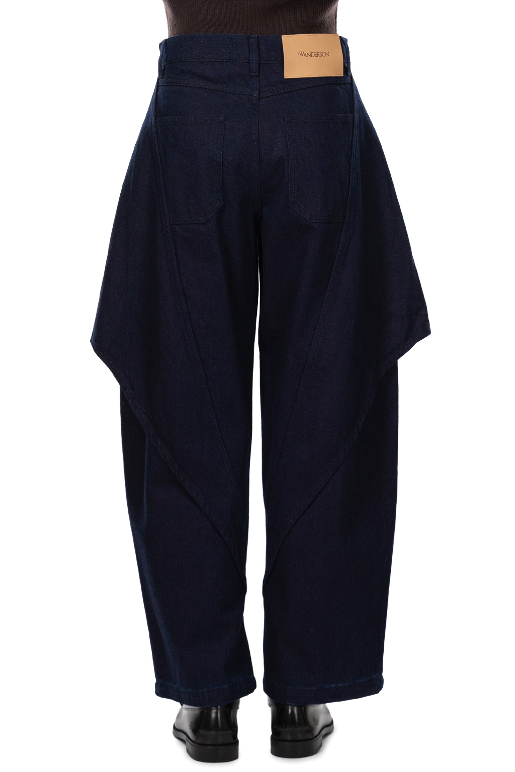 JW Anderson - Cropped Sculptural Jeans - Blue and Red