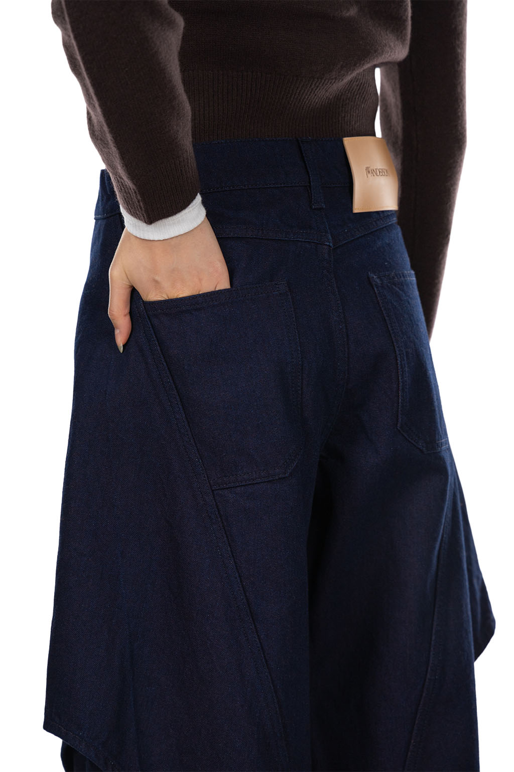 JW Anderson - Cropped Sculptural Jeans - Blue and Red