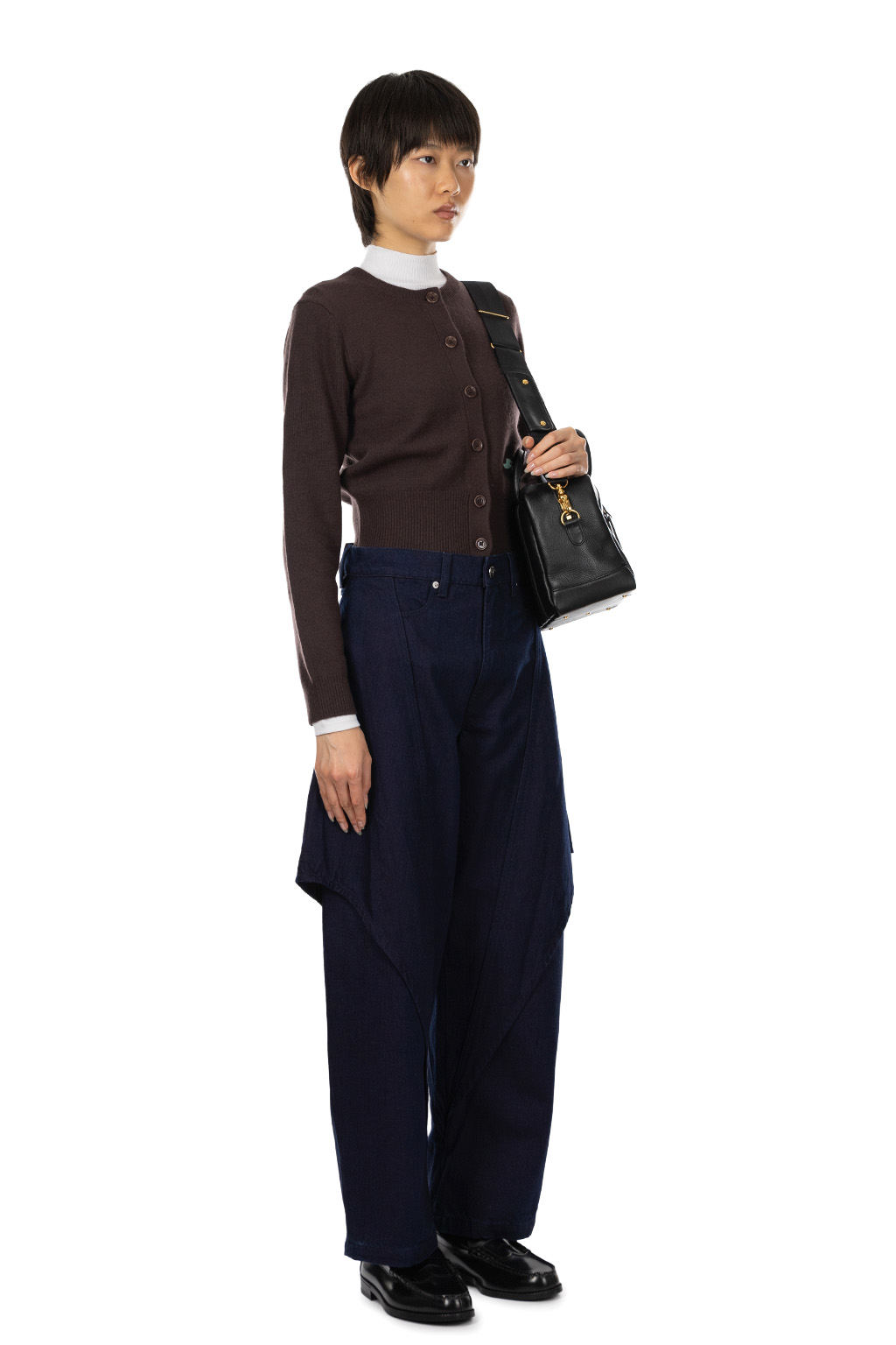 JW Anderson - Cropped Sculptural Jeans - Blue and Red