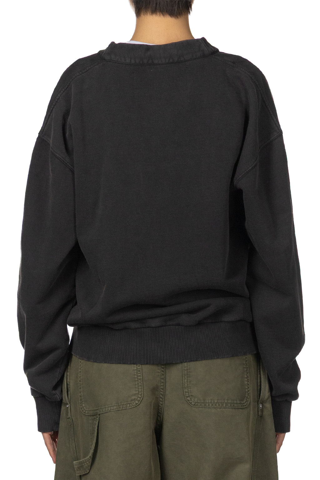 JW Anderson - Garment Dye V Neck Cardigan - Washed Black