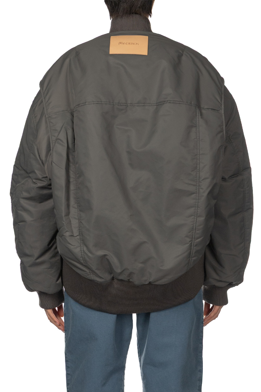 JW Anderson - Oversized Curved Hem Bomber Jacket - Steel
