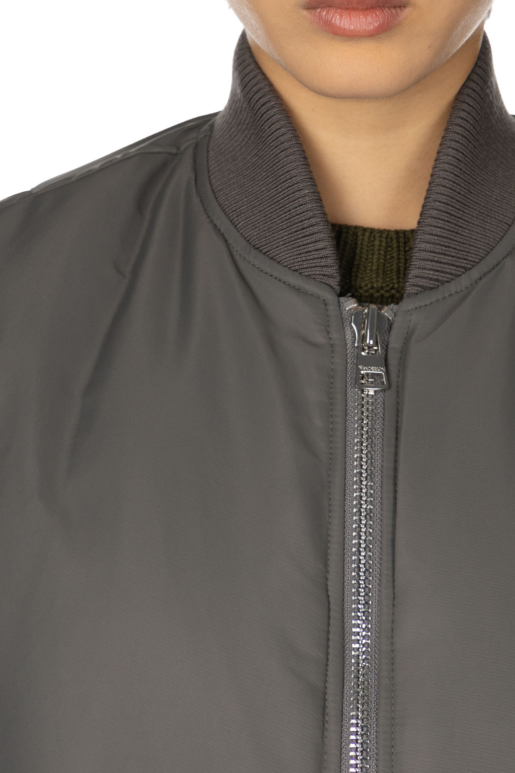 JW Anderson - Oversized Curved Hem Bomber Jacket - Steel