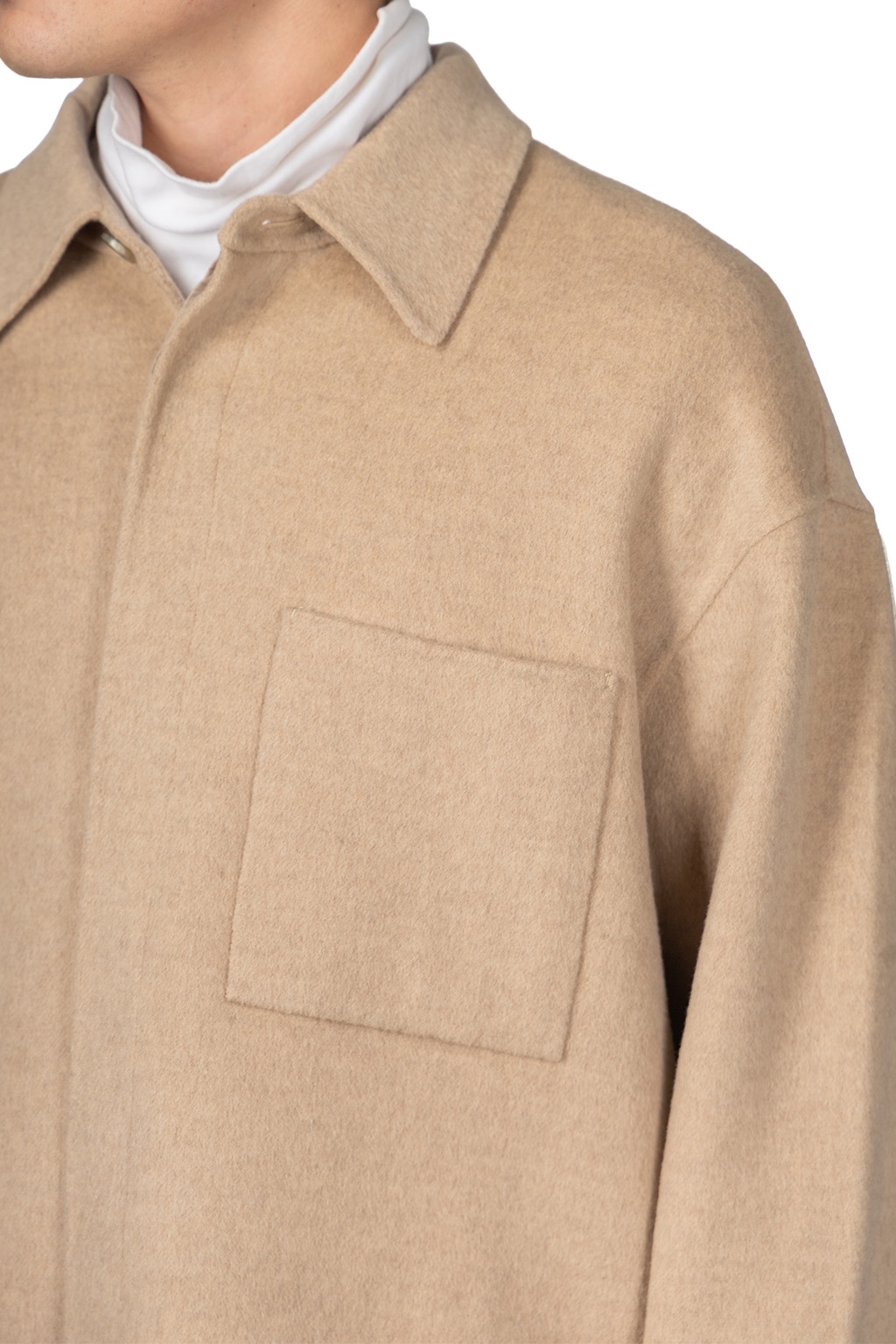 JW Anderson - Oversized Shirt Jacket - Clay Melange