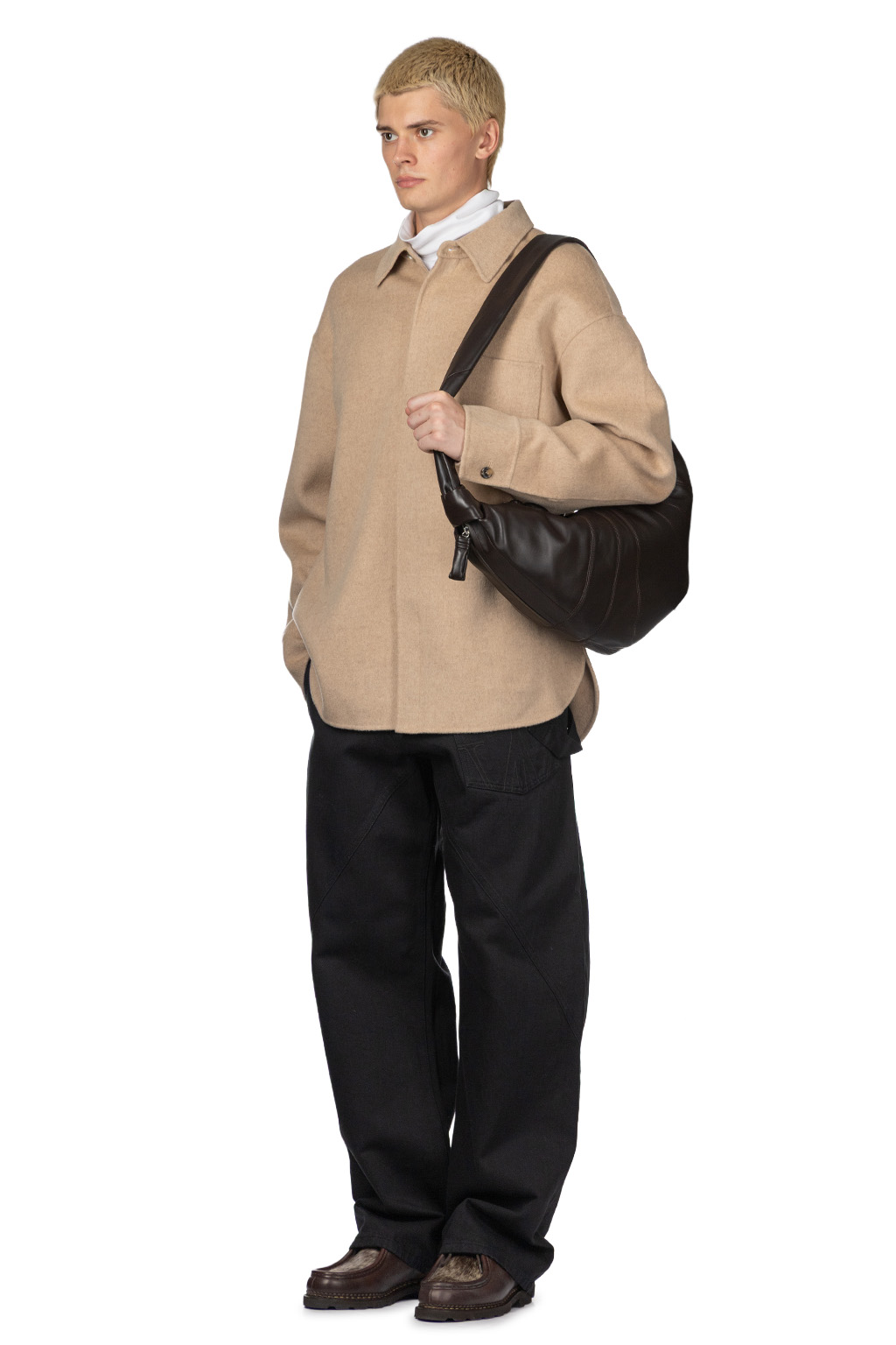 JW Anderson - Oversized Shirt Jacket - Clay Melange