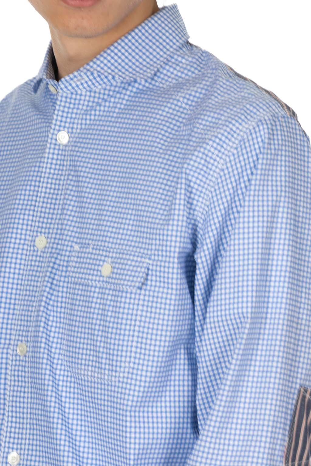 Junya Watanabe MAN - Cotton Check x Cotton Stripe Shirt