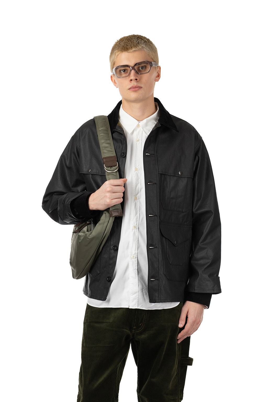 Junya Watanabe MAN - Cotton Oxford Flannel Jacket - Blacck x Grey