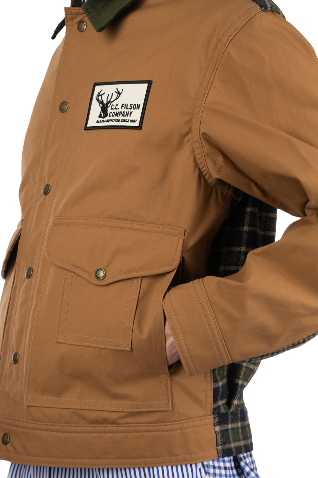 Junya Watanabe MAN - FILSON W Name Jacket - Beige x Navy Green