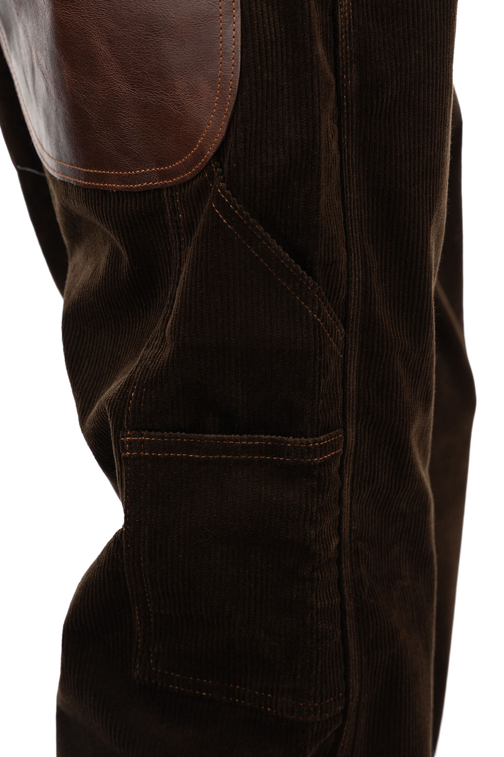 Junya Watanabe MAN - Cotton Corduroy x Leather Pants - Brown