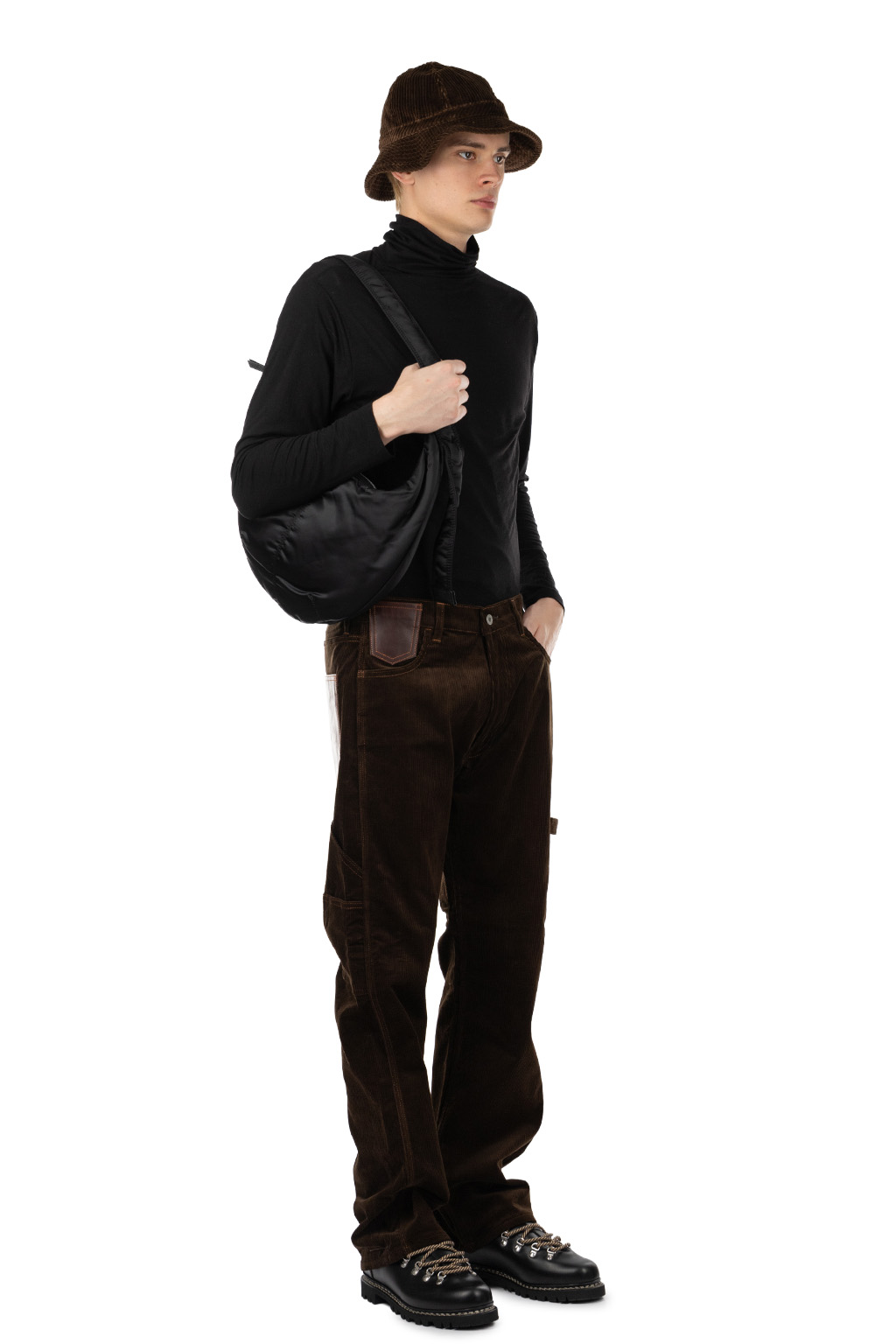 Junya Watanabe MAN - Cotton Corduroy x Leather Pants - Brown