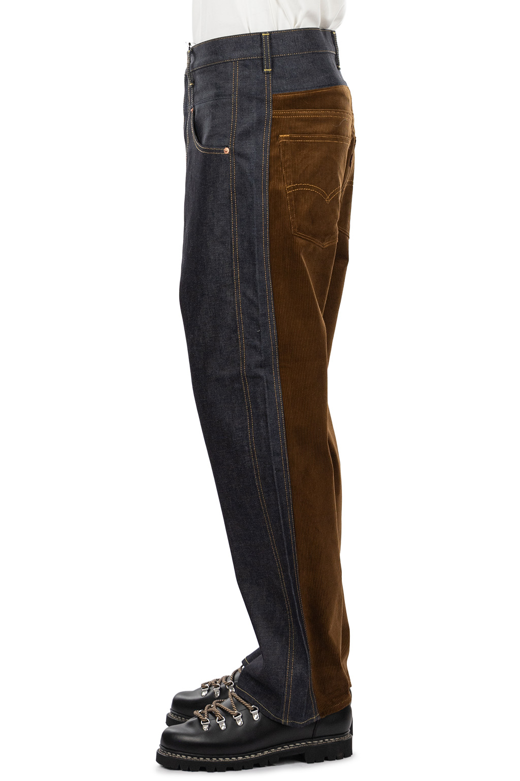 Junya Watanabe MAN - Levi's Denim x Cotton Pants - Indigo x Brown