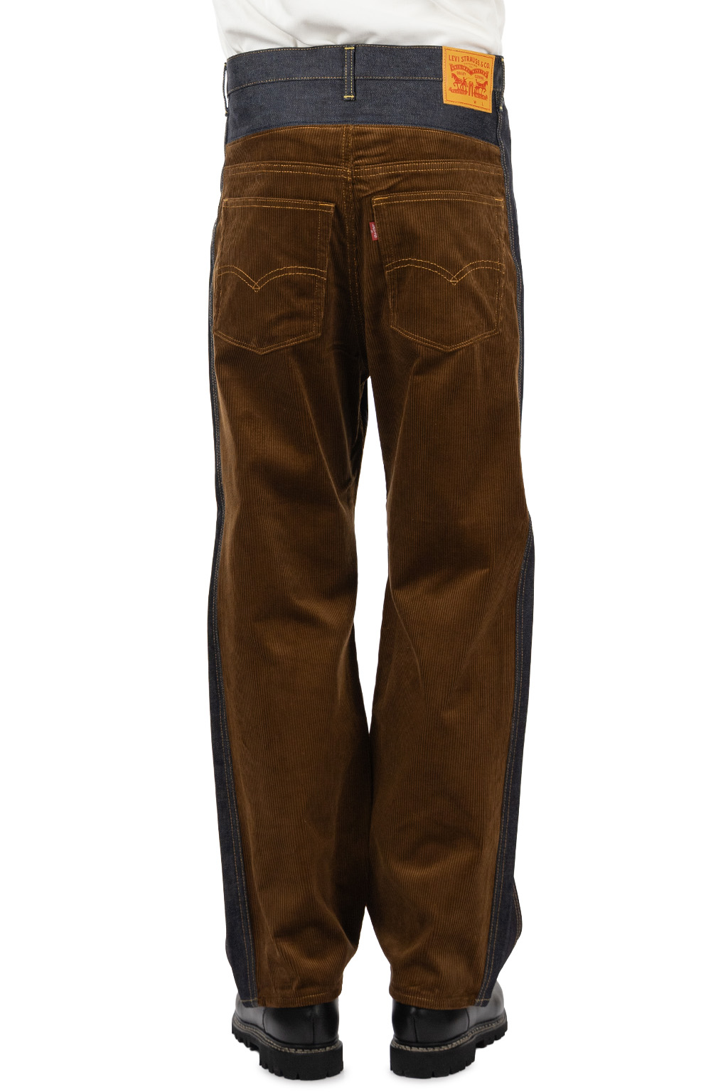 Junya Watanabe MAN - Levi's Denim x Cotton Pants - Indigo x Brown