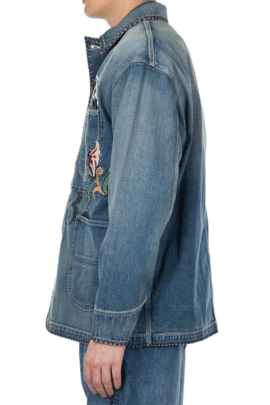 KHOKI - Hand-Embroidered Denim Coverall 