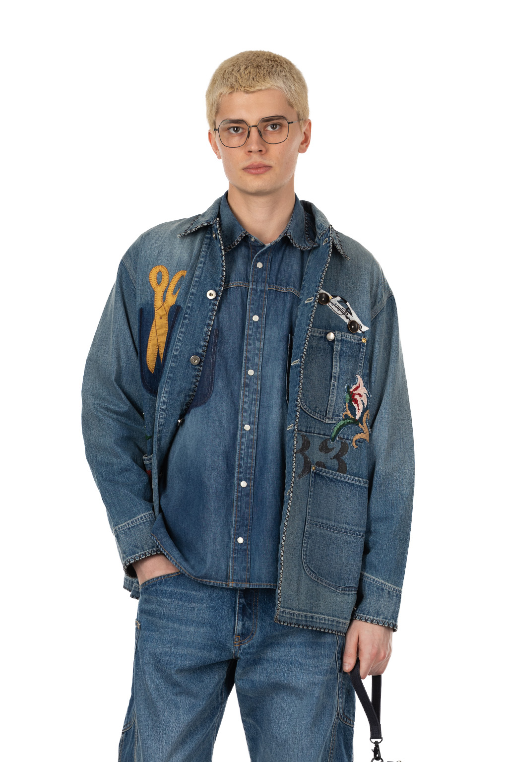 KHOKI - Hand-Embroidered Denim Coverall 