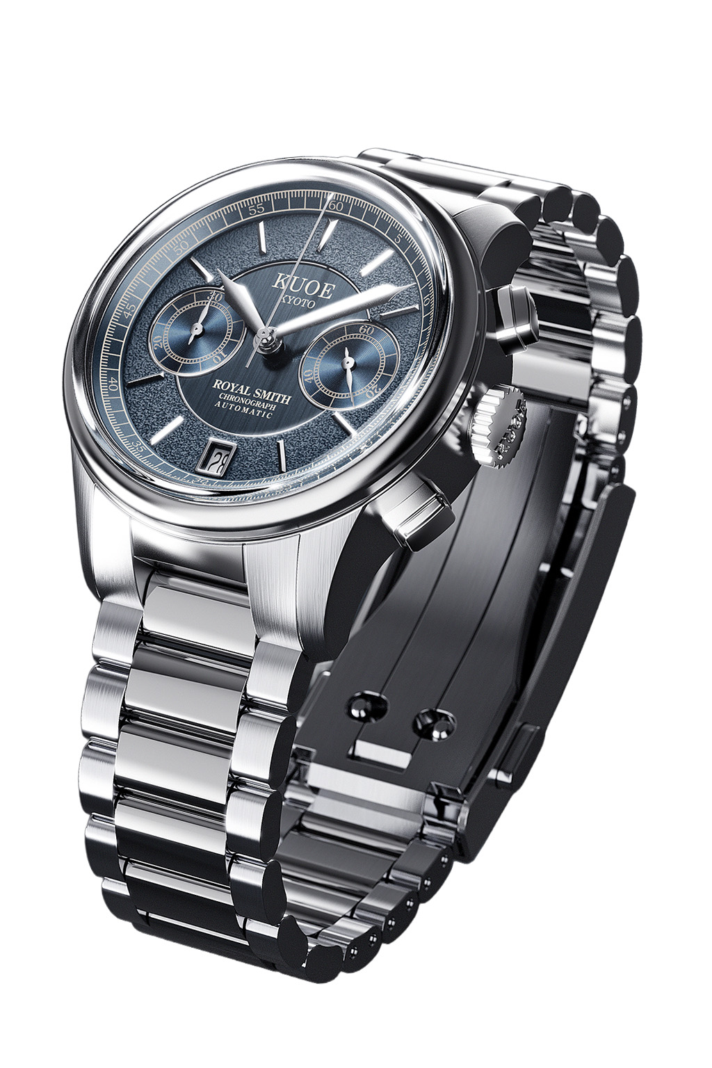 Kuoe Watch - ROYAL SMITH 90-012 Automatic Chronograph w/ Breguet-Navy