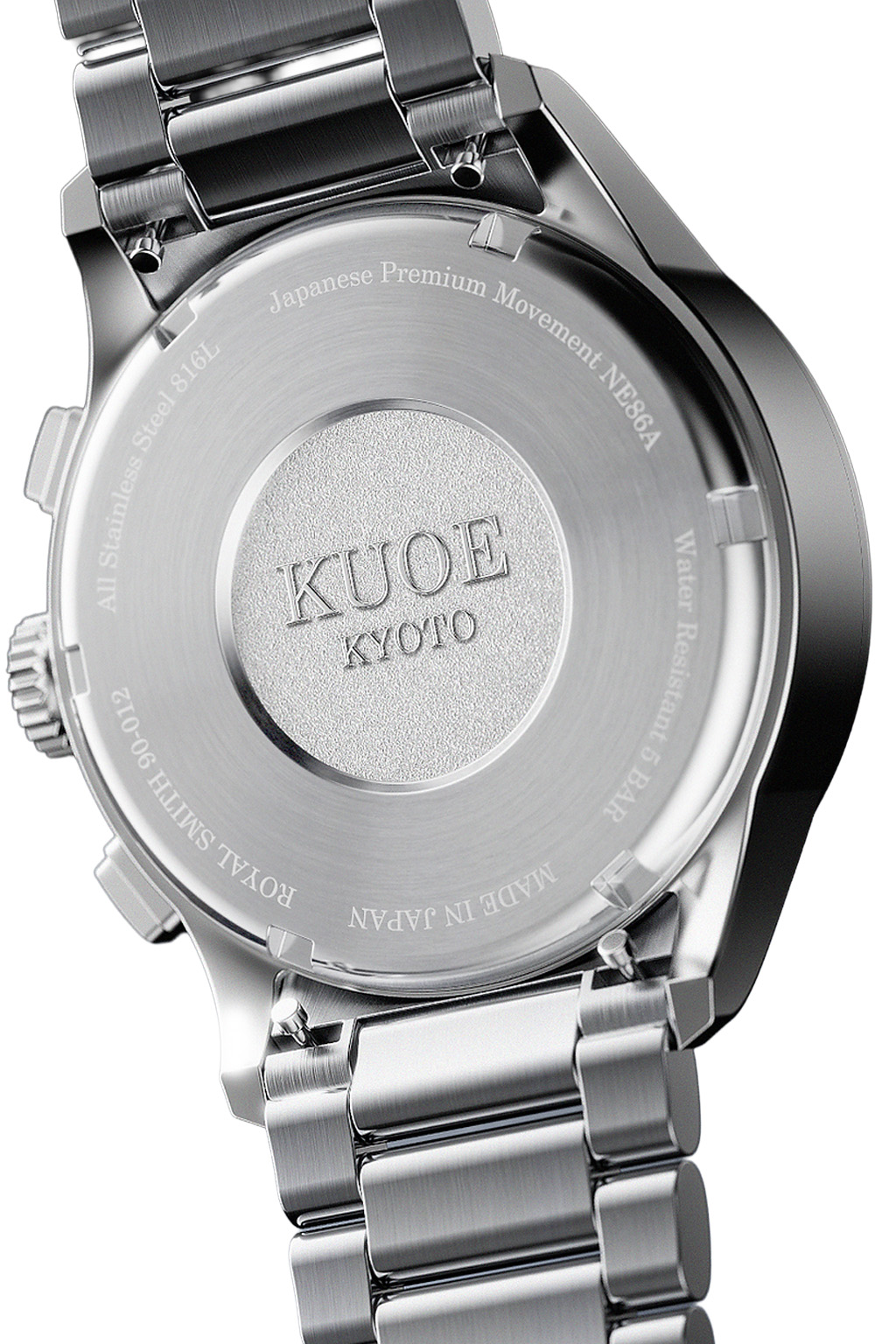 Kuoe Watch - ROYAL SMITH 90-012 - Automatic Chronograph Navy Dial - 5-Link
