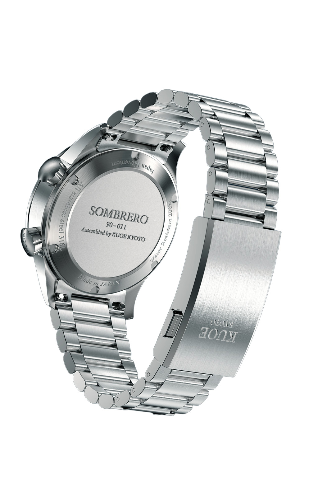 Kuoe Watch - SOMBRERO 90-011 - Gradient Navy Linen Textured Dial - 5-Link