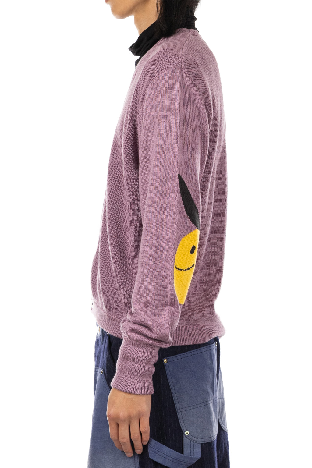 Kapital 10G ECO Knit Elbow CONEYBOWY Short Cardigan - Pink x Purple