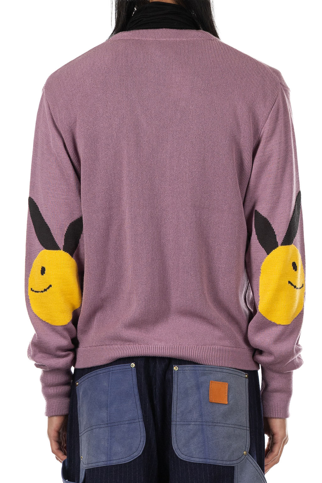 Kapital 10G ECO Knit Elbow CONEYBOWY Short Cardigan - Pink x Purple