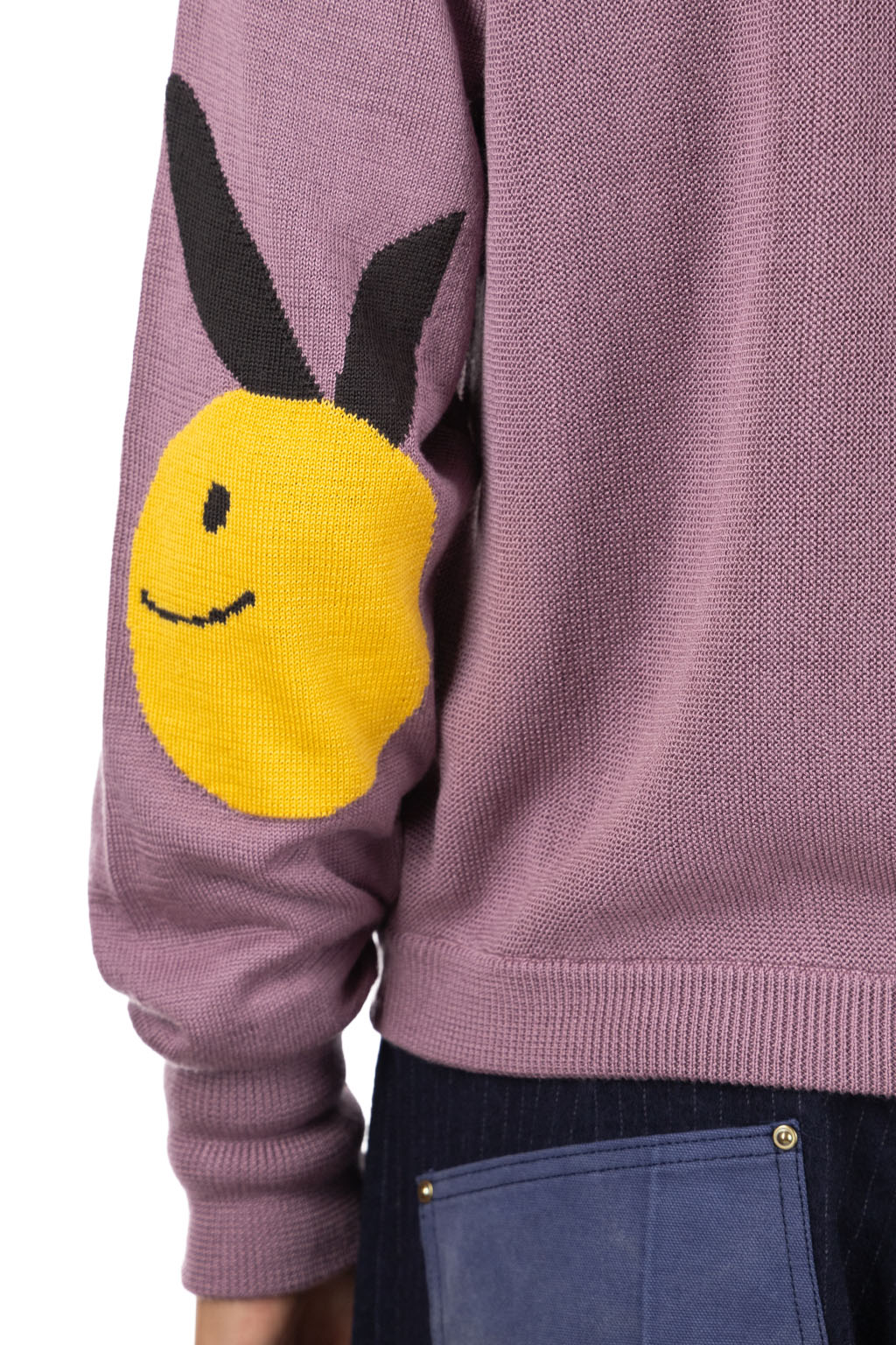 Kapital 10G ECO Knit Elbow CONEYBOWY Short Cardigan - Pink x Purple