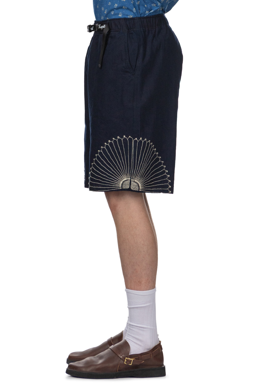Kapital - 10oz IDGxIDG Denim EASY Short Pants -FUROSHIKI Embroidry     