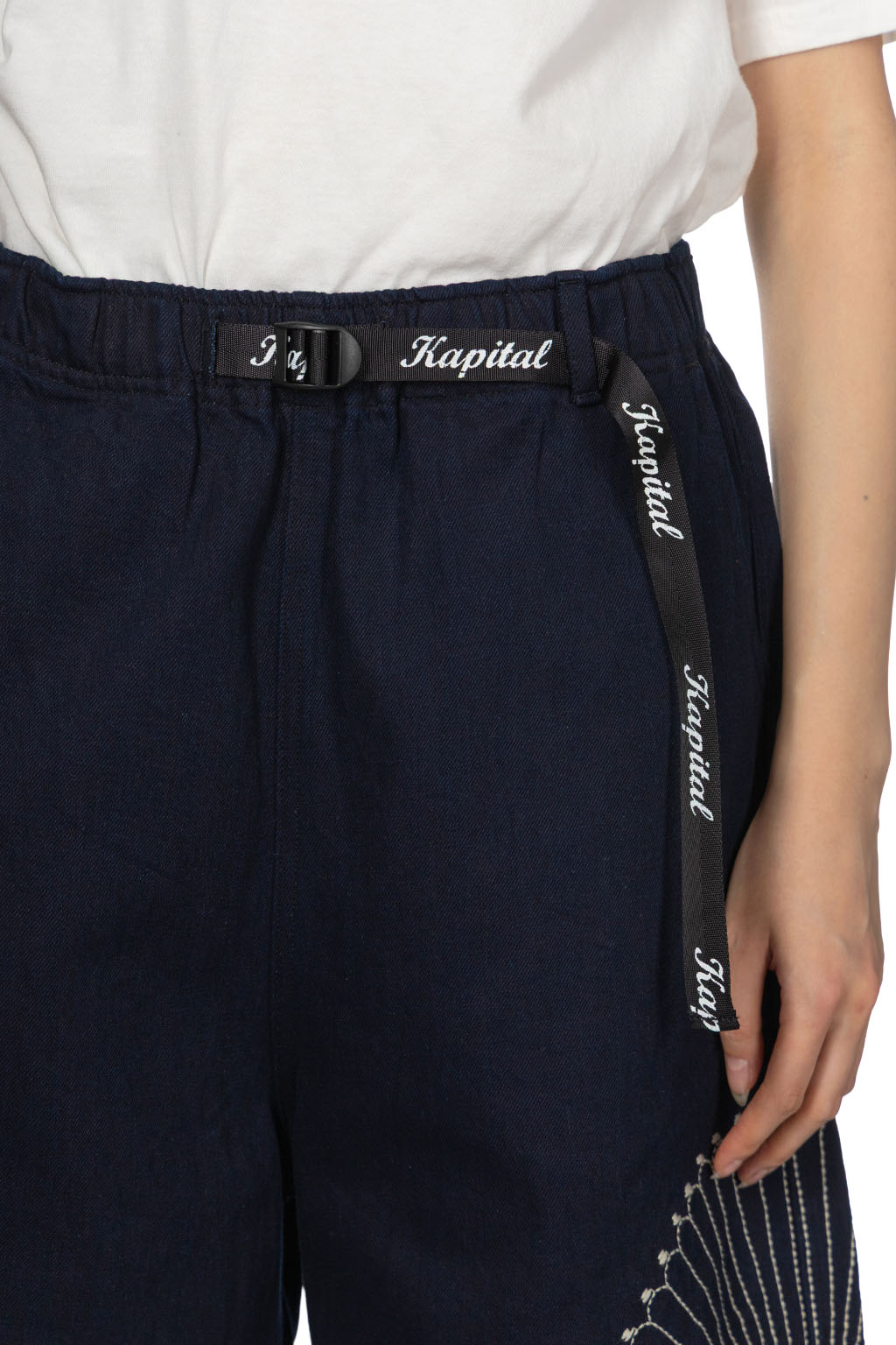 Kapital - 10oz IDGxIDG Denim EASY Short Pants -FUROSHIKI Embroidry     