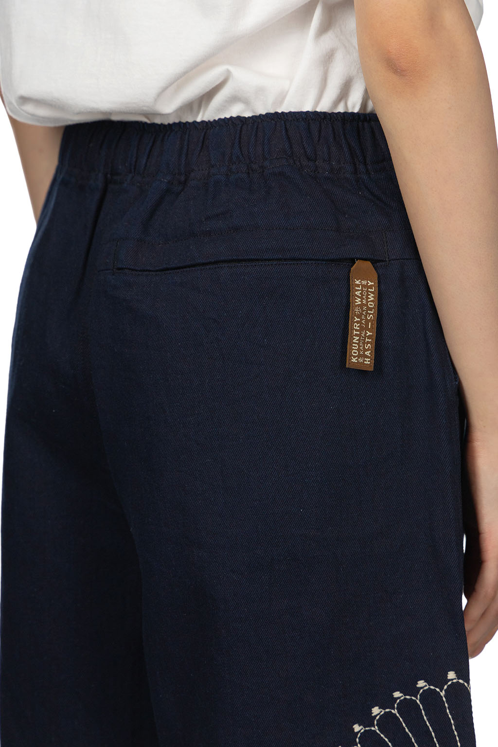 Kapital - 10oz IDGxIDG Denim EASY Short Pants -FUROSHIKI Embroidry     