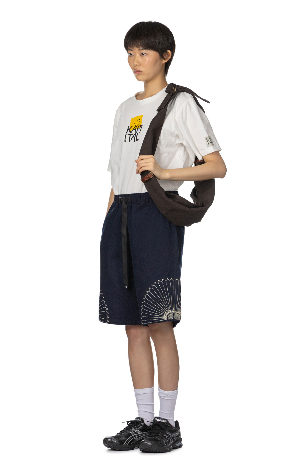 Kapital - 10oz IDGxIDG Denim EASY Short Pants -FUROSHIKI Embroidry     