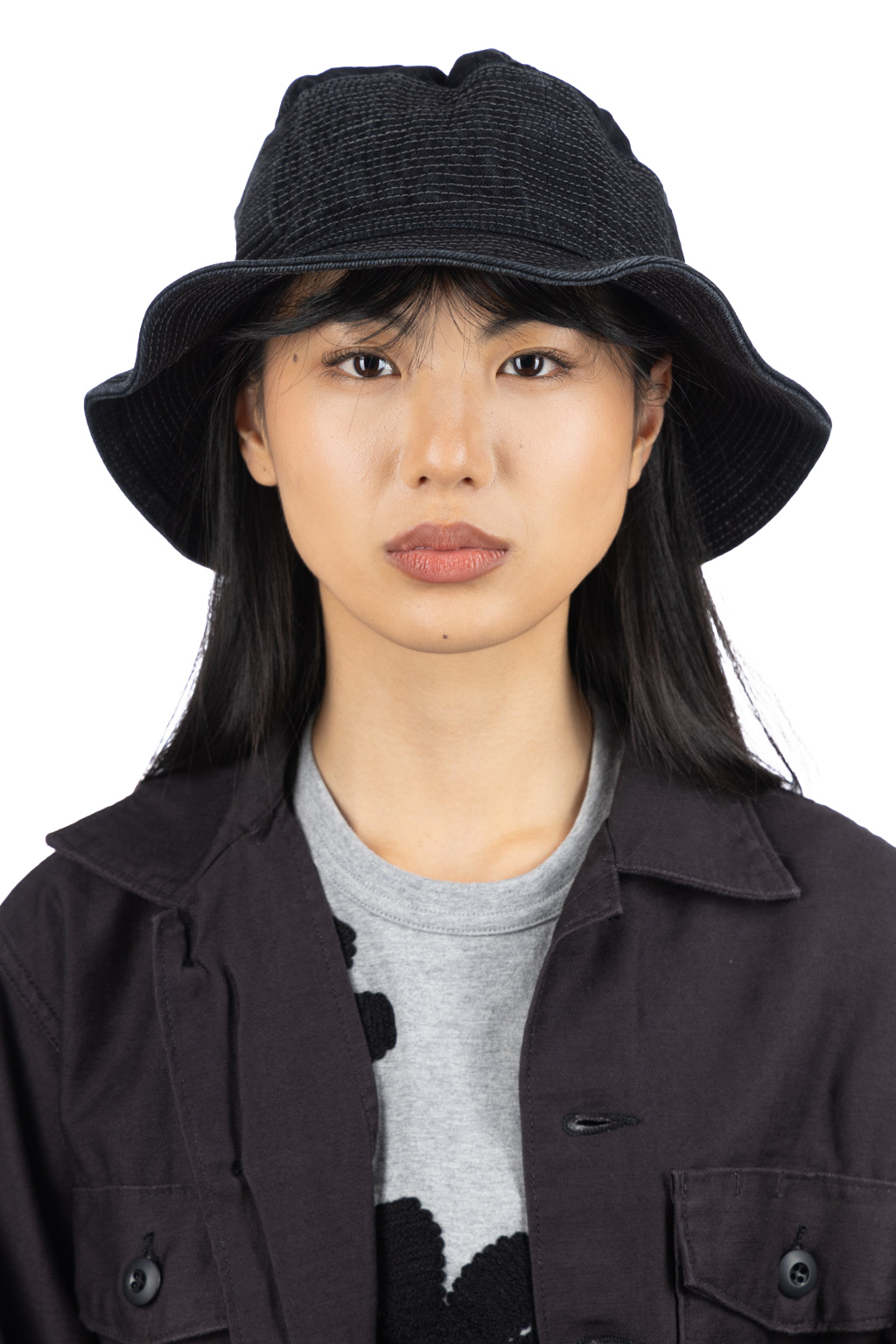Kapital - 11.5oz BLK x BLK Denim THE OLD MAN AND THE SEA Hat