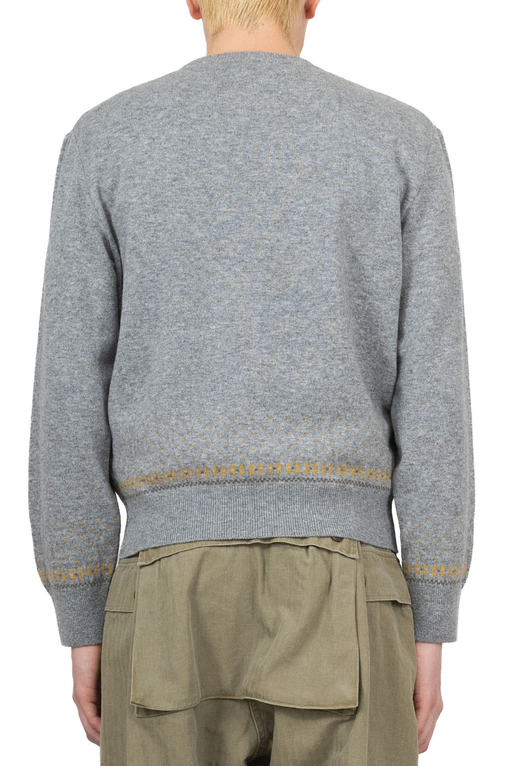 Kapital - 12G Wool Crew Neck Sweater (FLY GOOSE) - Grey