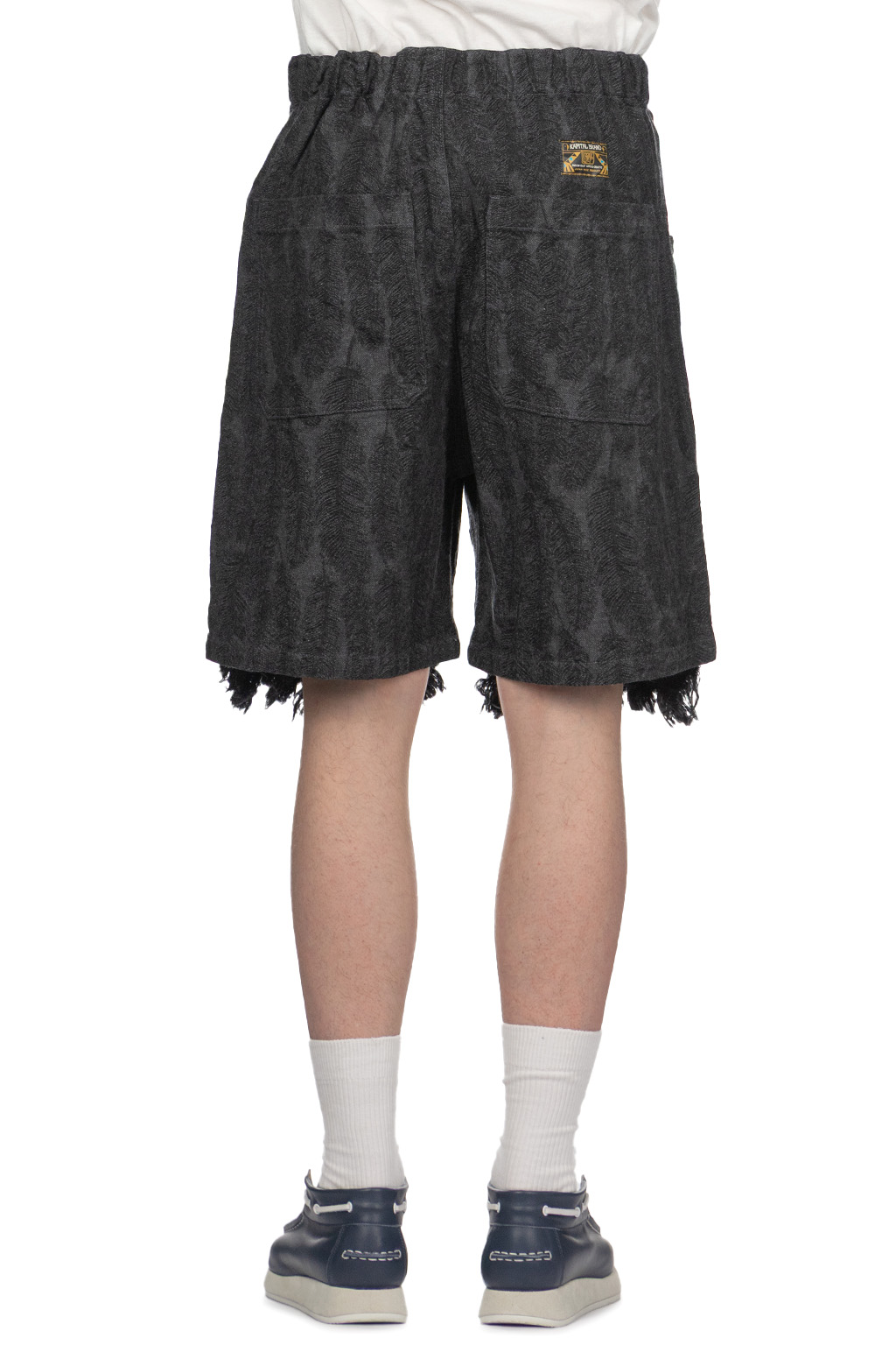 Kapital - 12oz Magpie Denim W-Knee Easy Short Pants - Black x Black