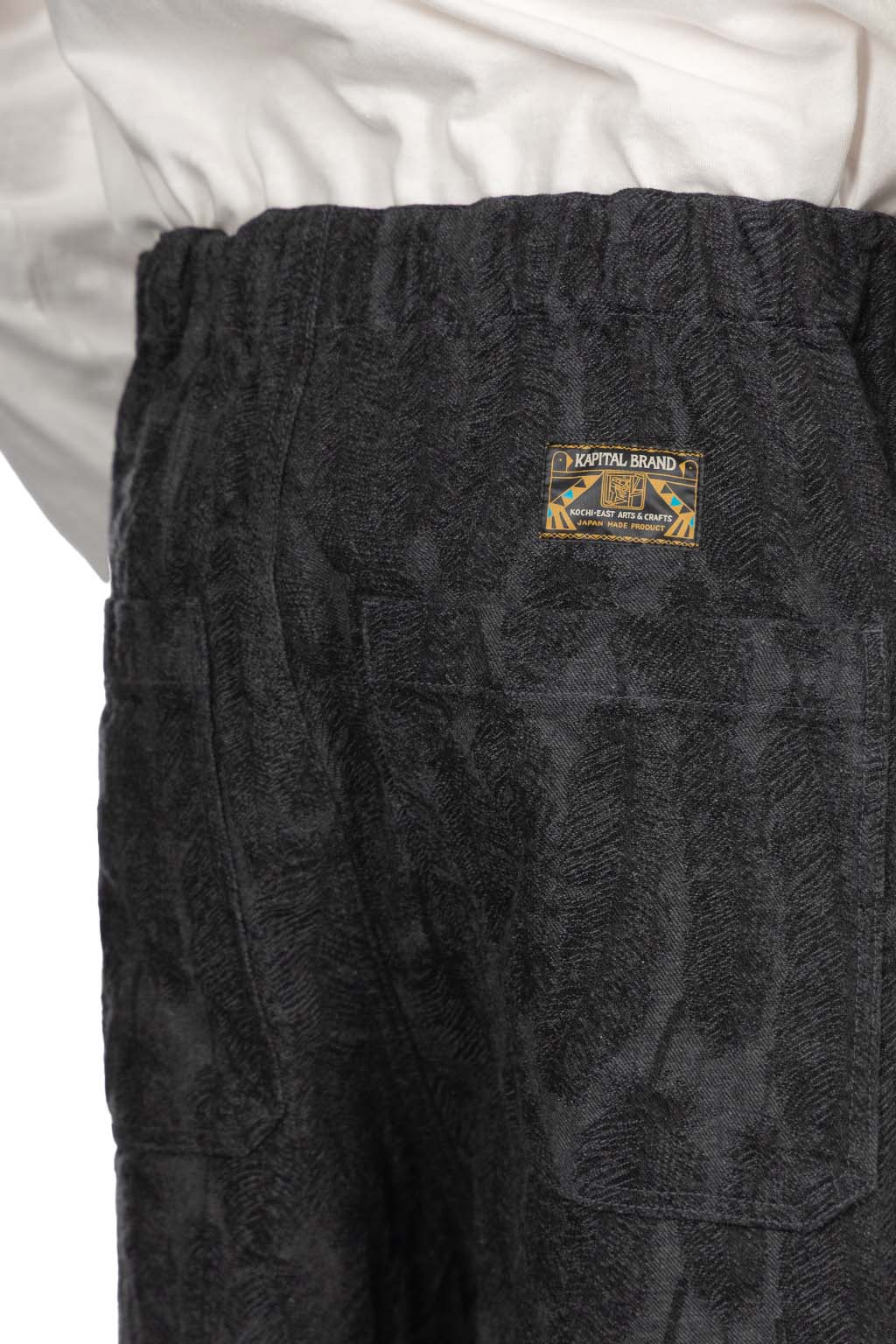 Kapital - 12oz Magpie Denim W-Knee Easy Short Pants - Black x Black