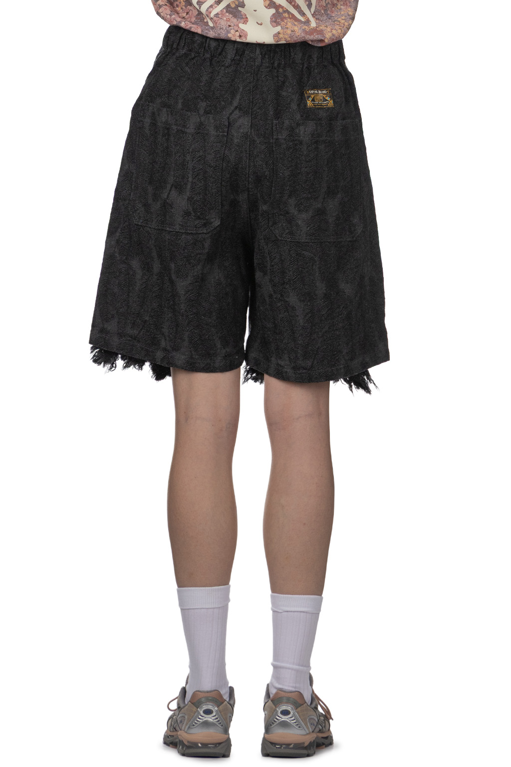 Kapital - 12oz Magpie Denim W-Knee Easy Short Pants - Black x Black