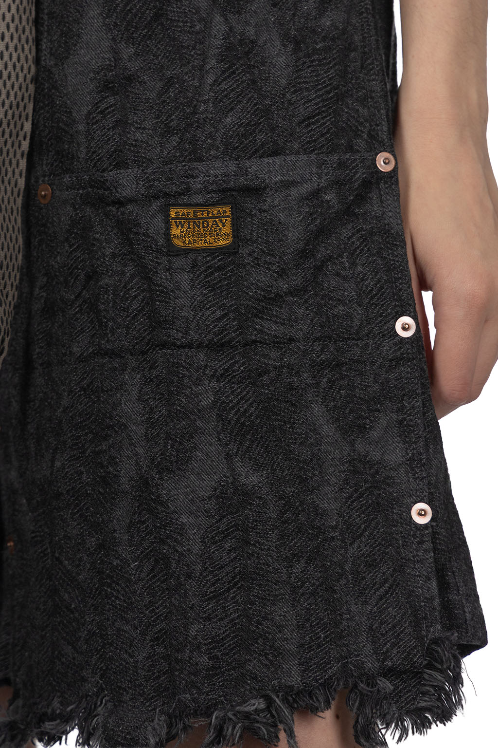 Kapital - 12oz Magpie Denim W-Knee Easy Short Pants - Black x Black