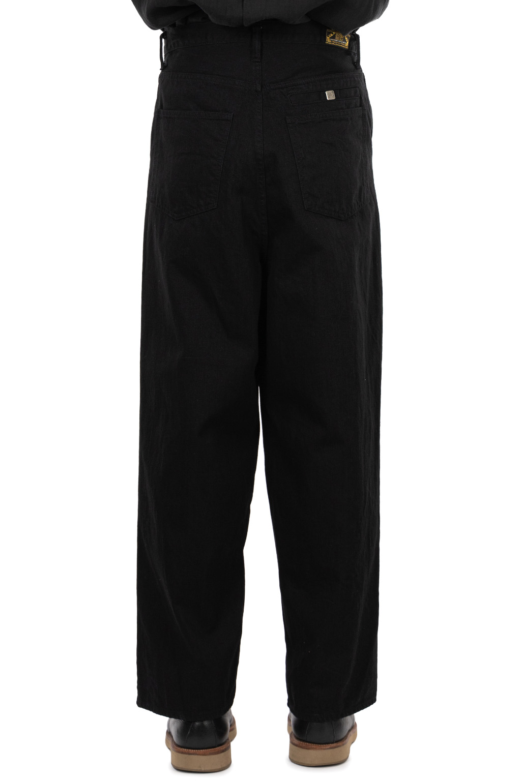 Kapital - 12oz YAGASURI Jaquard Denim PORT Baggy Pants - Black