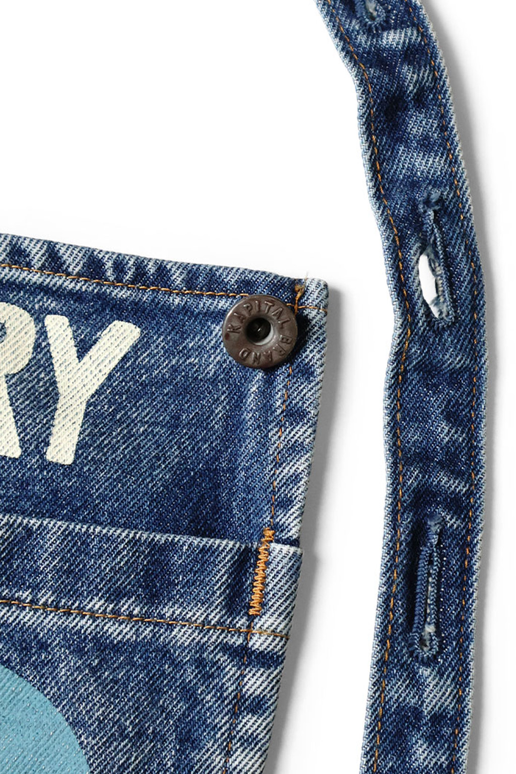 Kapital - 13oz Denim Damaged Short AD Apron (KAPSIZE RULE) - PRO